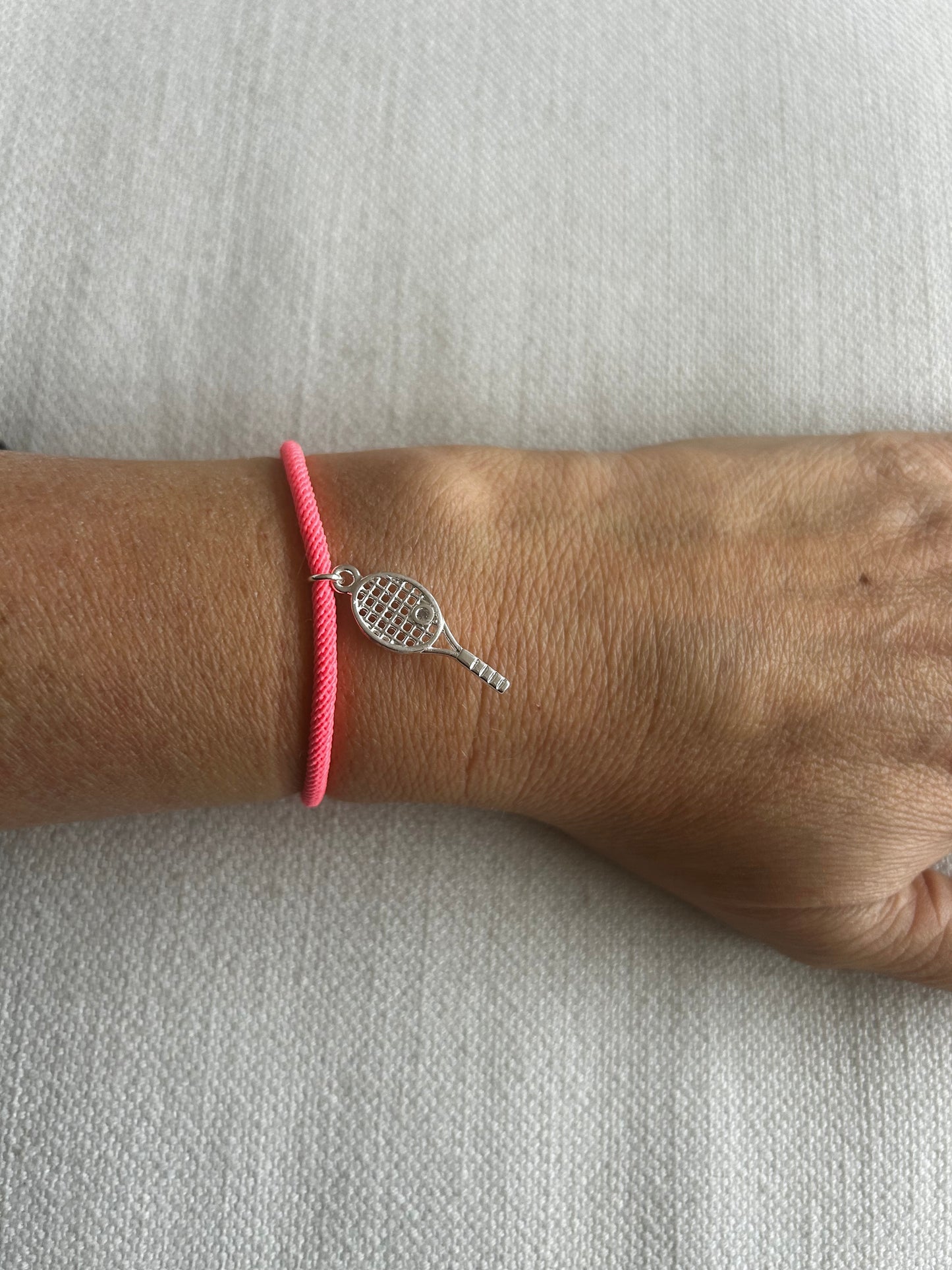 Pulsera cordón plateada Sport