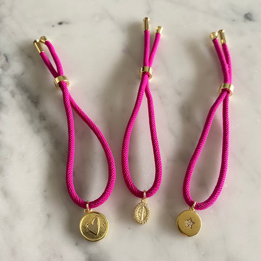 Pulsera Cordón Fucsia