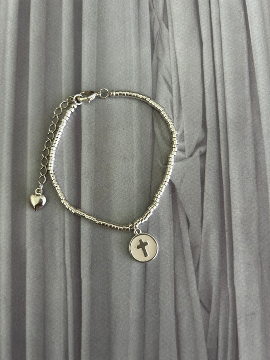 Pulsera Nácar Plata