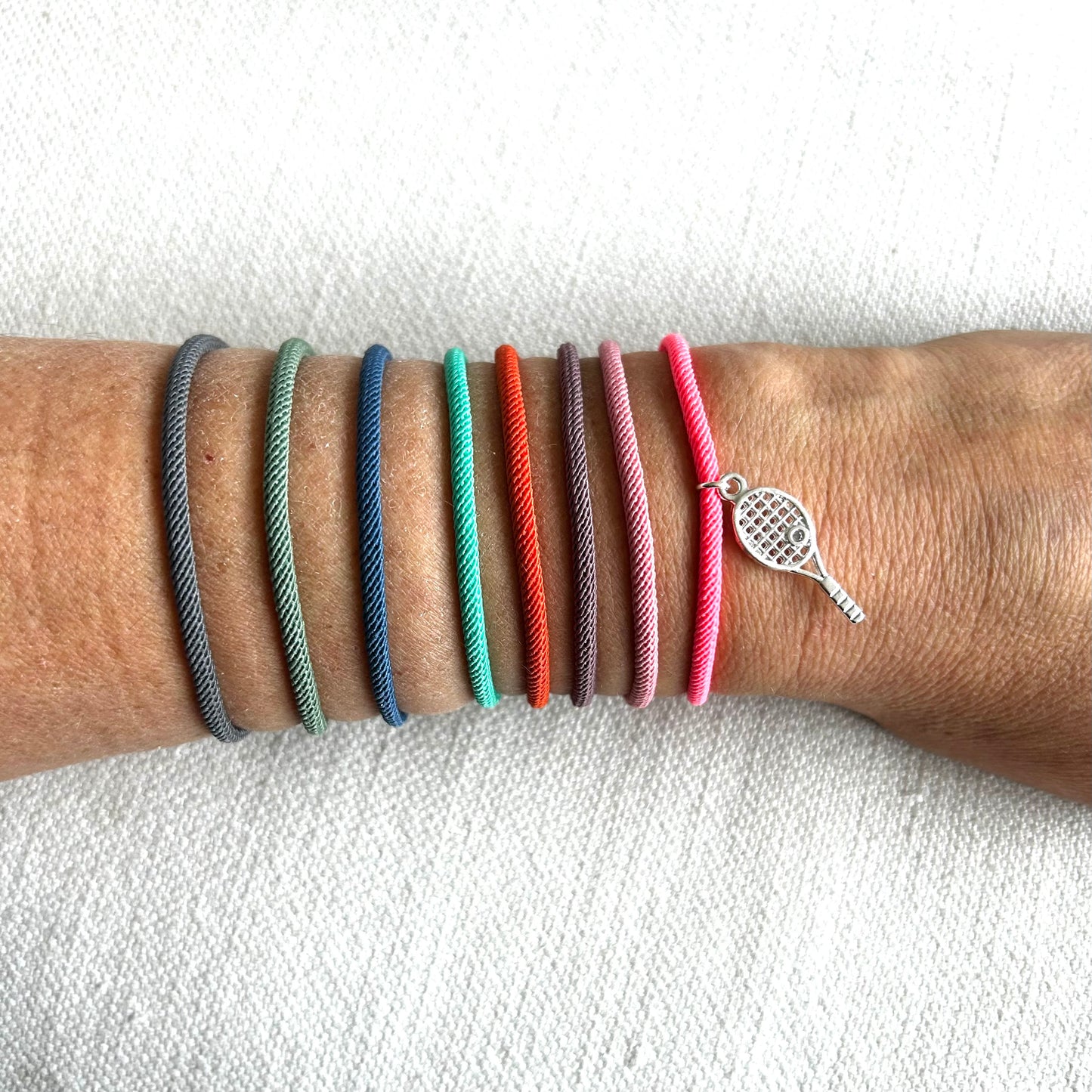 Pulsera cordón plateada Sport