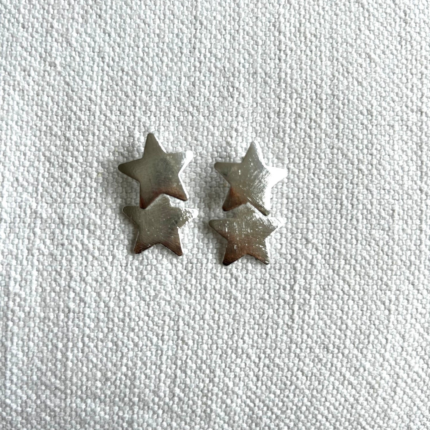 Aros doble Estrella medianos plata