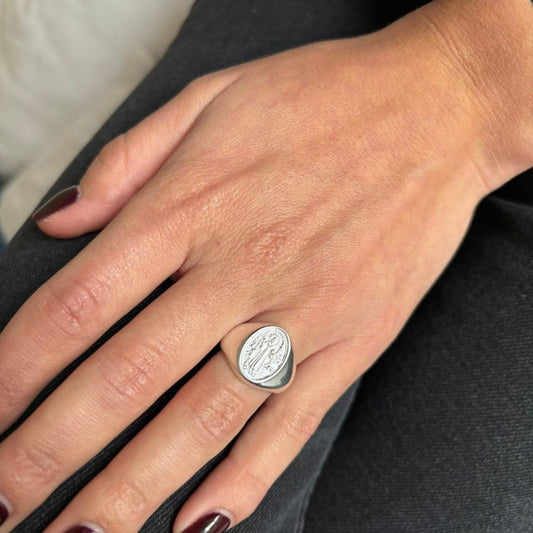Anillo San Benito Plateado