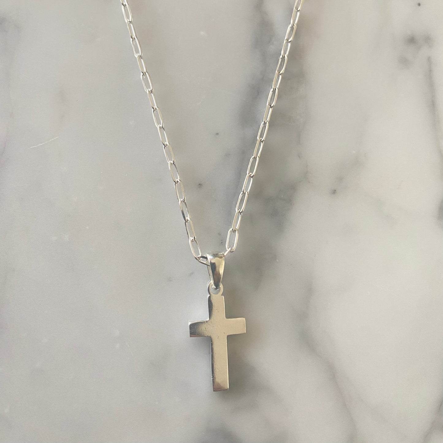 Cadena Cruz Plata